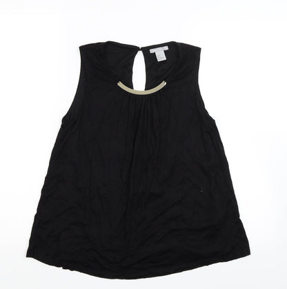 Womens UK Size S H&M Black Basic Tank