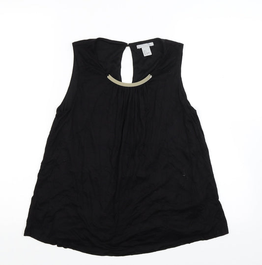Womens UK Size S H&M Black Basic Tank