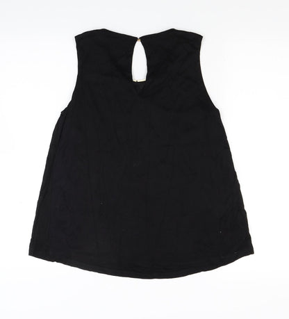 Womens UK Size S H&M Black Basic Tank
