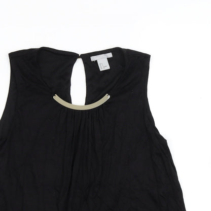 Womens UK Size S H&M Black Basic Tank