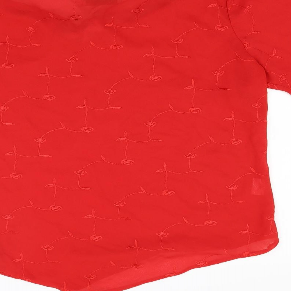 Feminine Womens Red   Basic Blouse Size 20
