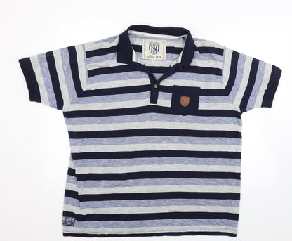 West brom Mens Blue Striped Jersey  Polo Size XL  - West Bromwich Albion F.C