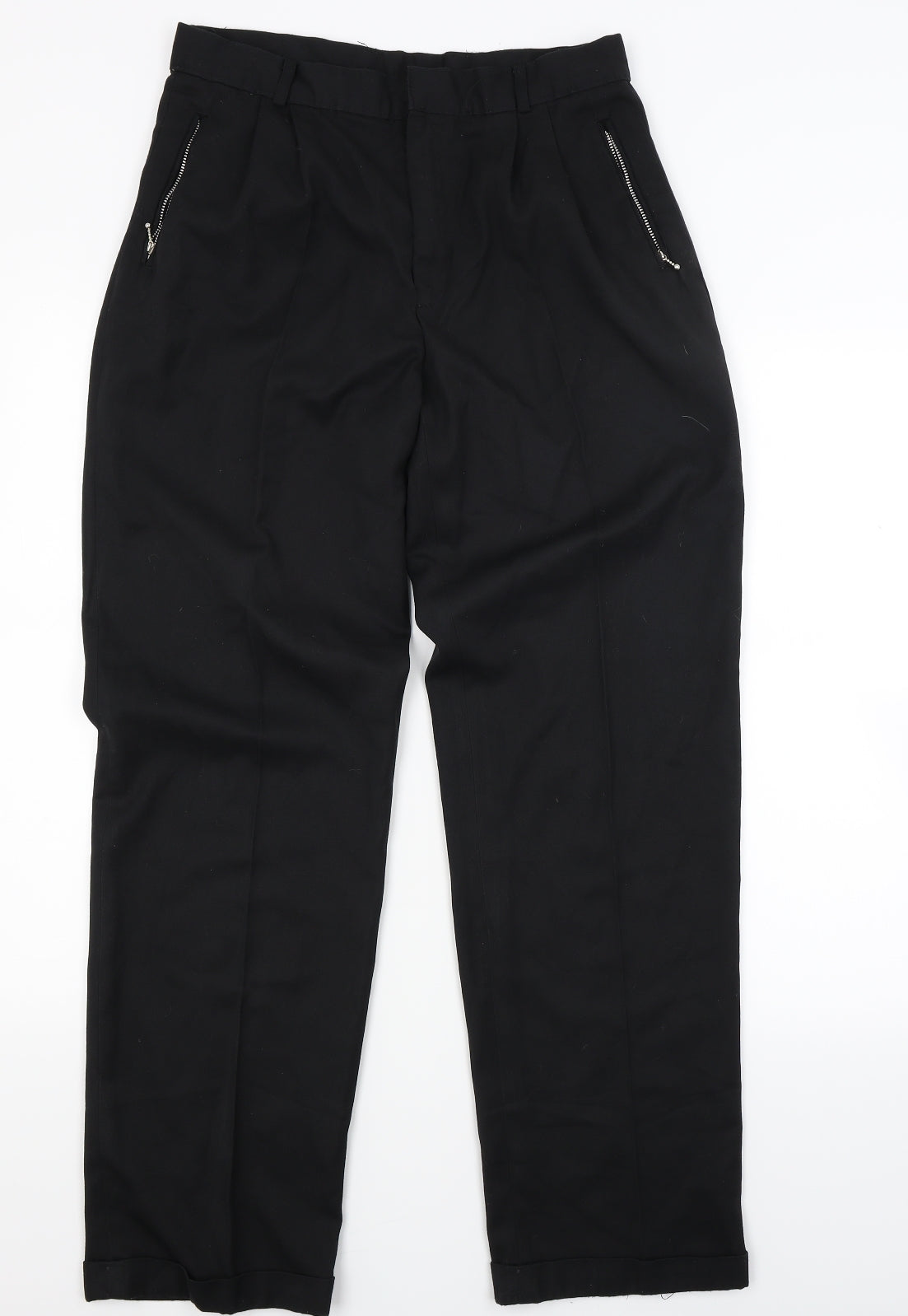 Preworn Mens Black   Trousers  Size 30 L29 in - Zipped pockets