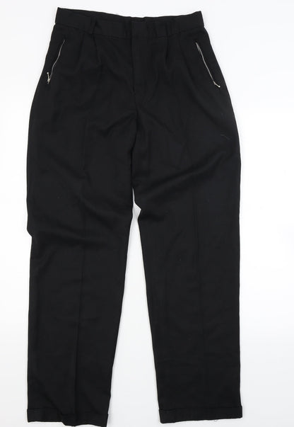 Preworn Mens Black   Trousers  Size 30 L29 in - Zipped pockets