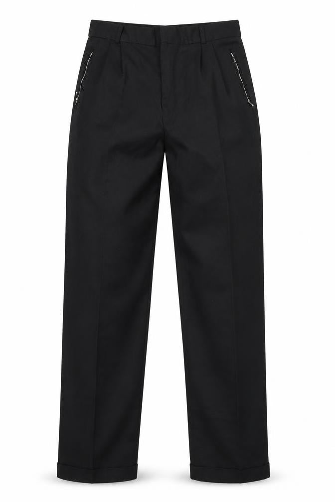 Mens UK Size 30 Preworn Regular Fit  Black Trousers