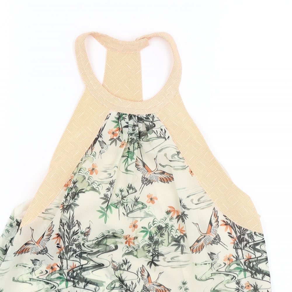 Womens UK Size S H&M Green Basic Blouse
