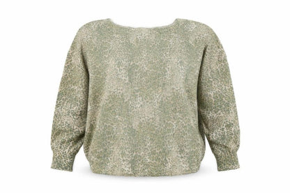 Collezioni Leonardo Womens Brown Animal Print  Pullover Jumper Size S