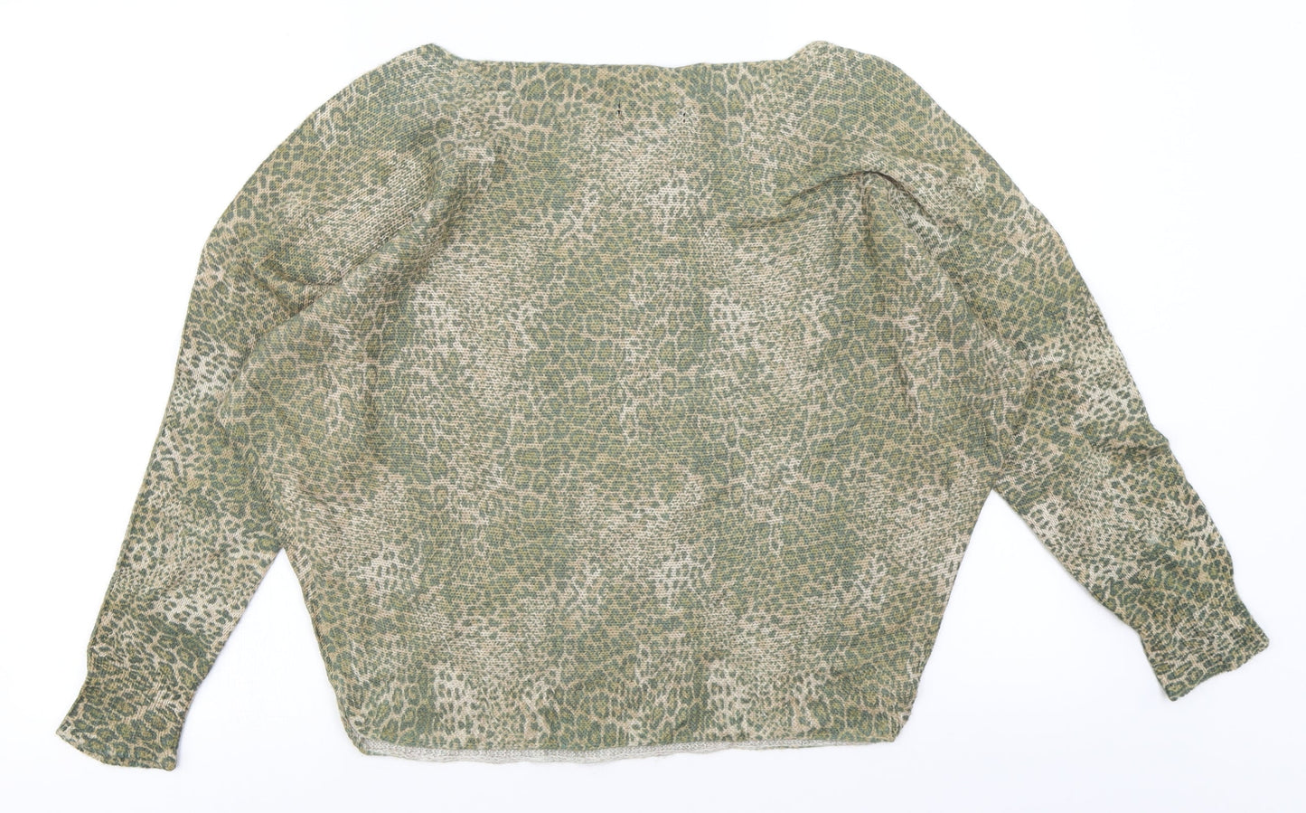 Collezioni Leonardo Womens Brown Animal Print  Pullover Jumper Size S