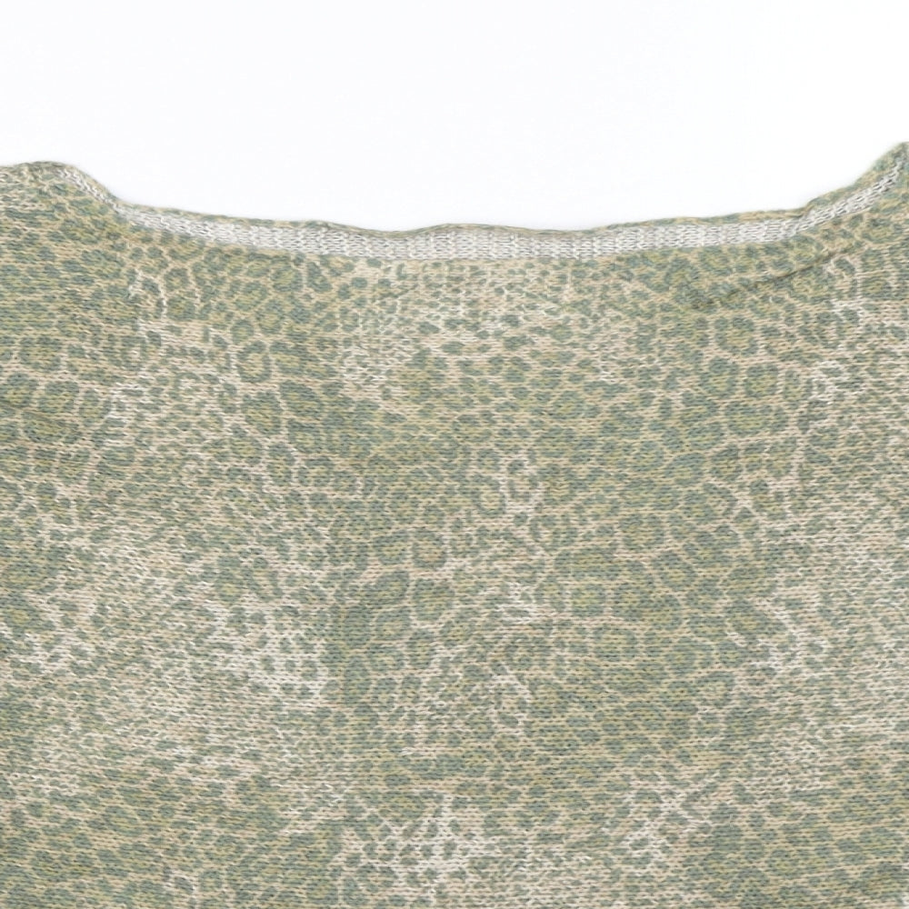 Collezioni Leonardo Womens Brown Animal Print  Pullover Jumper Size S