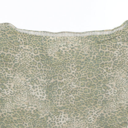 Collezioni Leonardo Womens Brown Animal Print  Pullover Jumper Size S