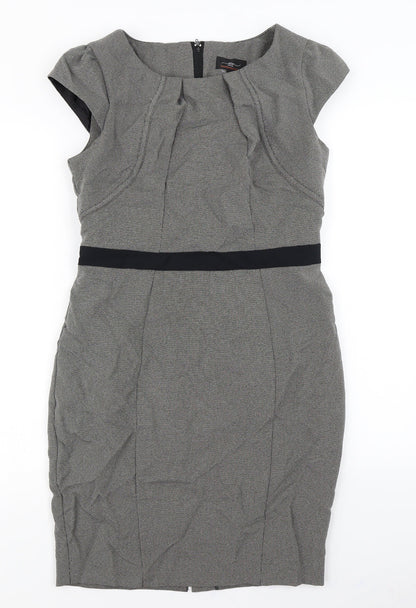 New Look Womens Black Check  Pencil Dress  Size 12