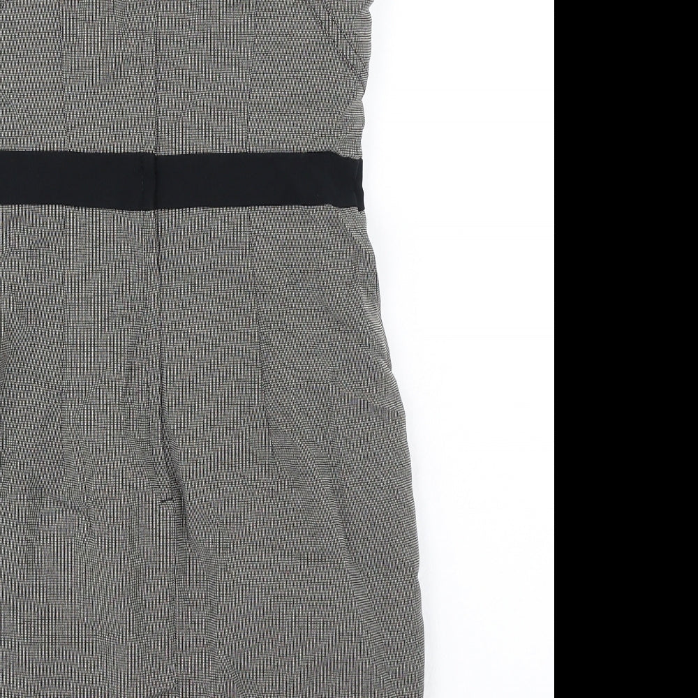 New Look Womens Black Check  Pencil Dress  Size 12