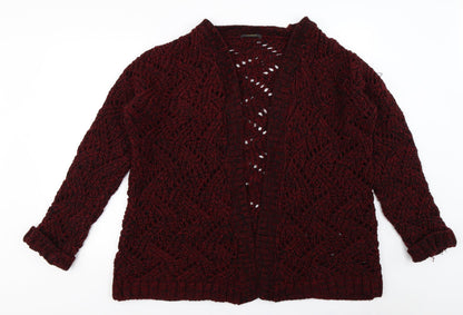 Venus Womens Red  Knit Cardigan Jumper Size L