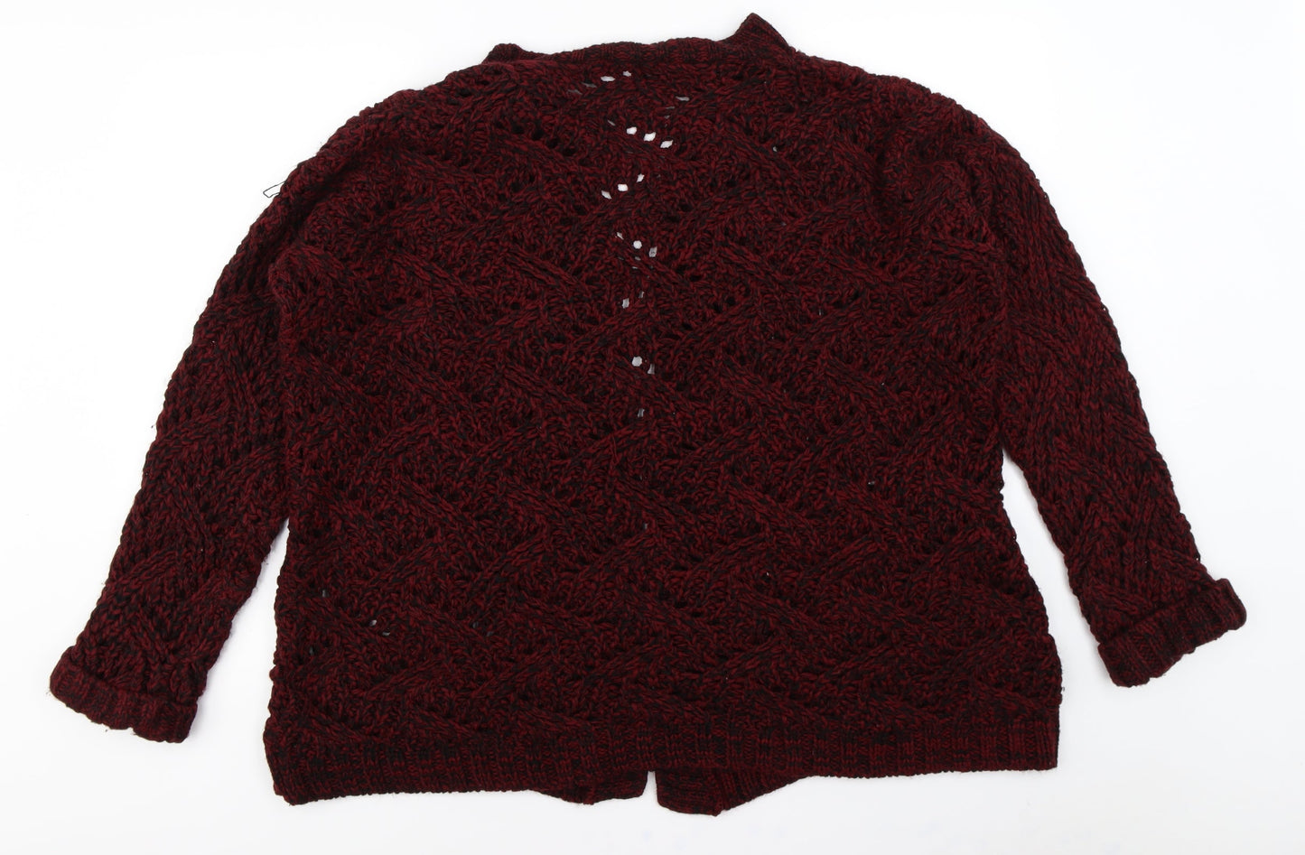 Venus Womens Red  Knit Cardigan Jumper Size L