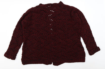 Venus Womens Red  Knit Cardigan Jumper Size L
