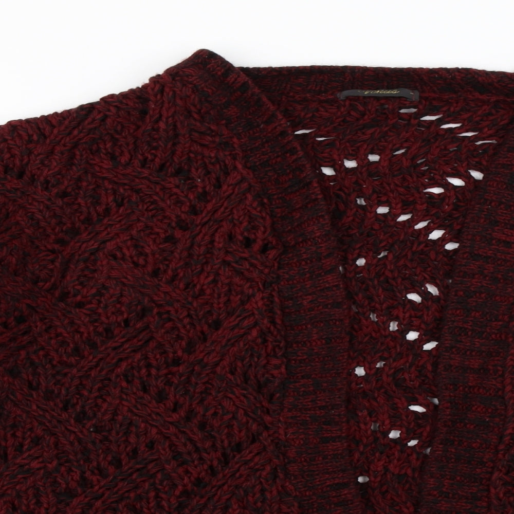 Venus Womens Red  Knit Cardigan Jumper Size L
