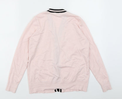 M&Co Womens Pink  Knit Cardigan Jumper Size 10