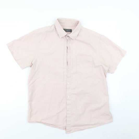 Primark Mens Pink    Button-Up Size L