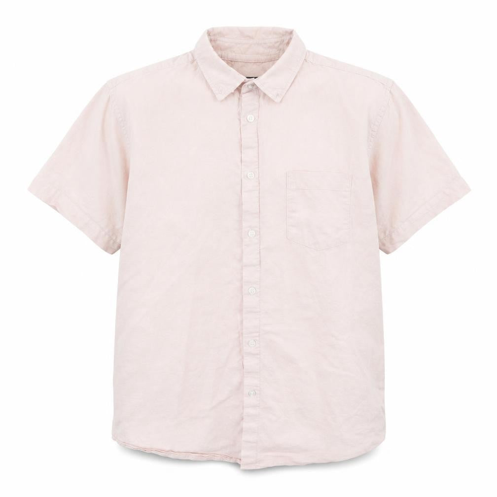 Mens UK Size L Primark Pink  Button-Up Short Sleeve Casual Shirt
