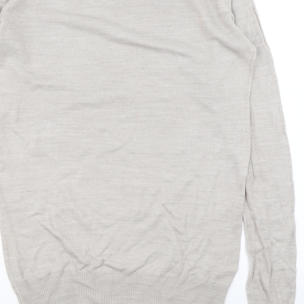 Industrialize Mens Beige  Knit Pullover Jumper Size S