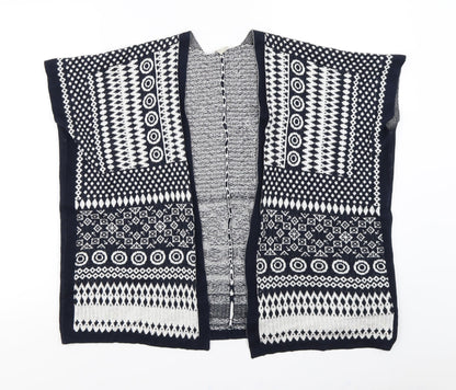 TU Girls Blue Batik  Cardigan Jumper Size 11 Years