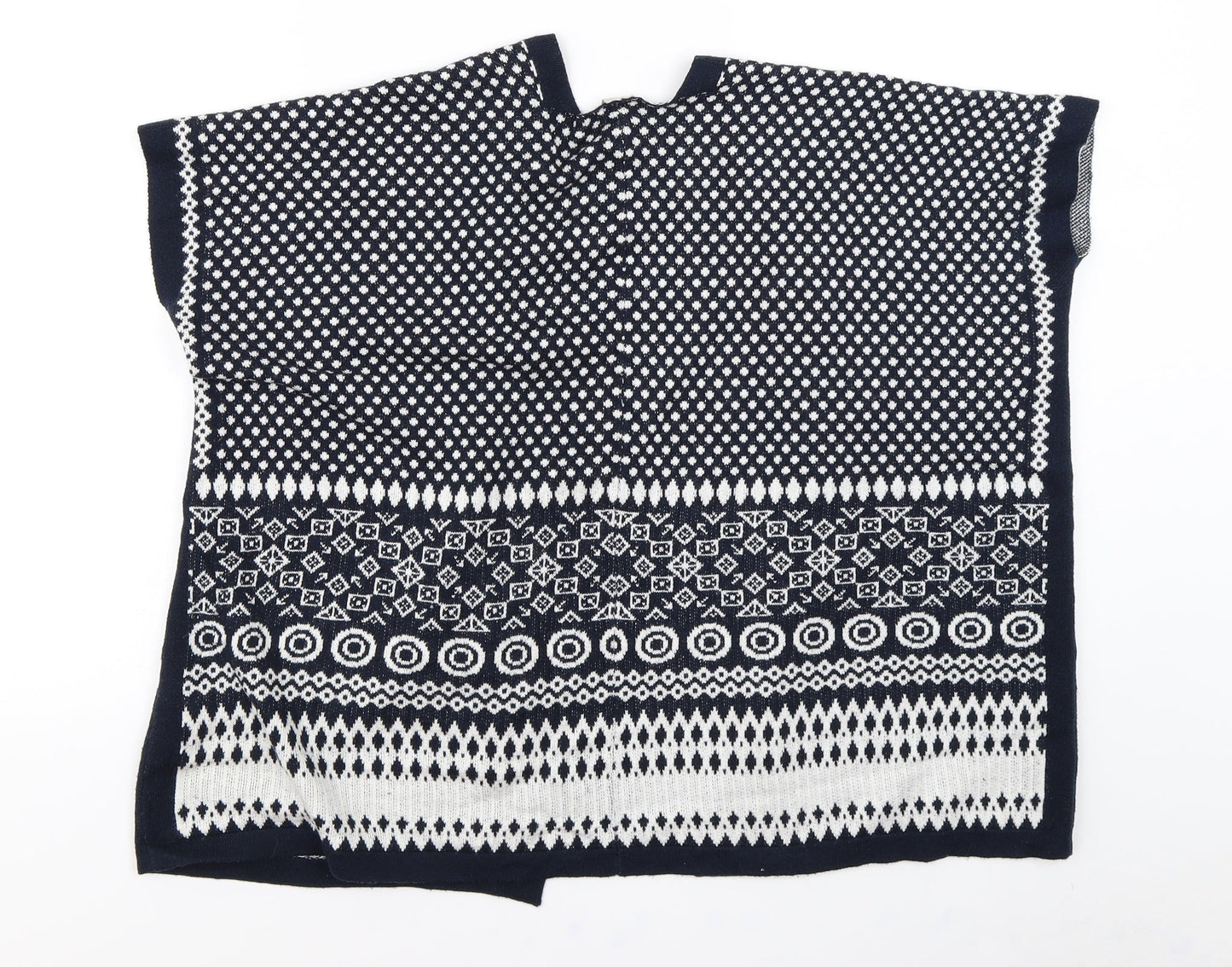 TU Girls Blue Batik  Cardigan Jumper Size 11 Years