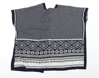 TU Girls Blue Batik  Cardigan Jumper Size 11 Years