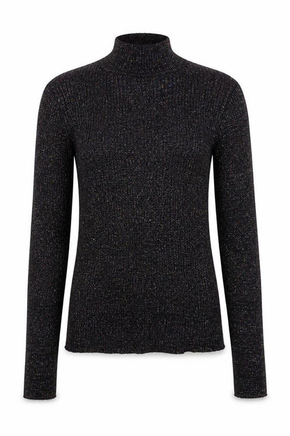 Wild Flower Womens Black   Pullover Jumper Size M  - Ribbed