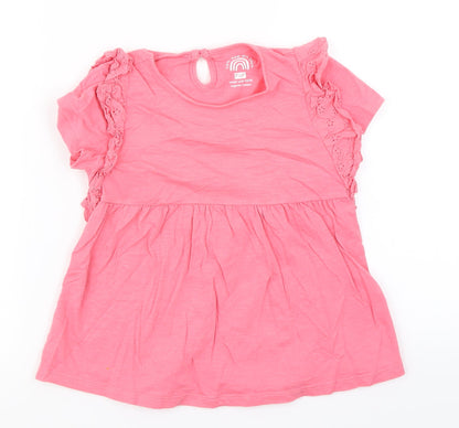 F&F Girls Pink   Basic T-Shirt Size 6-7 Years