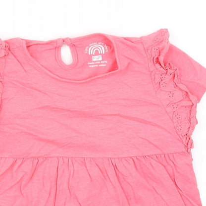 F&F Girls Pink   Basic T-Shirt Size 6-7 Years