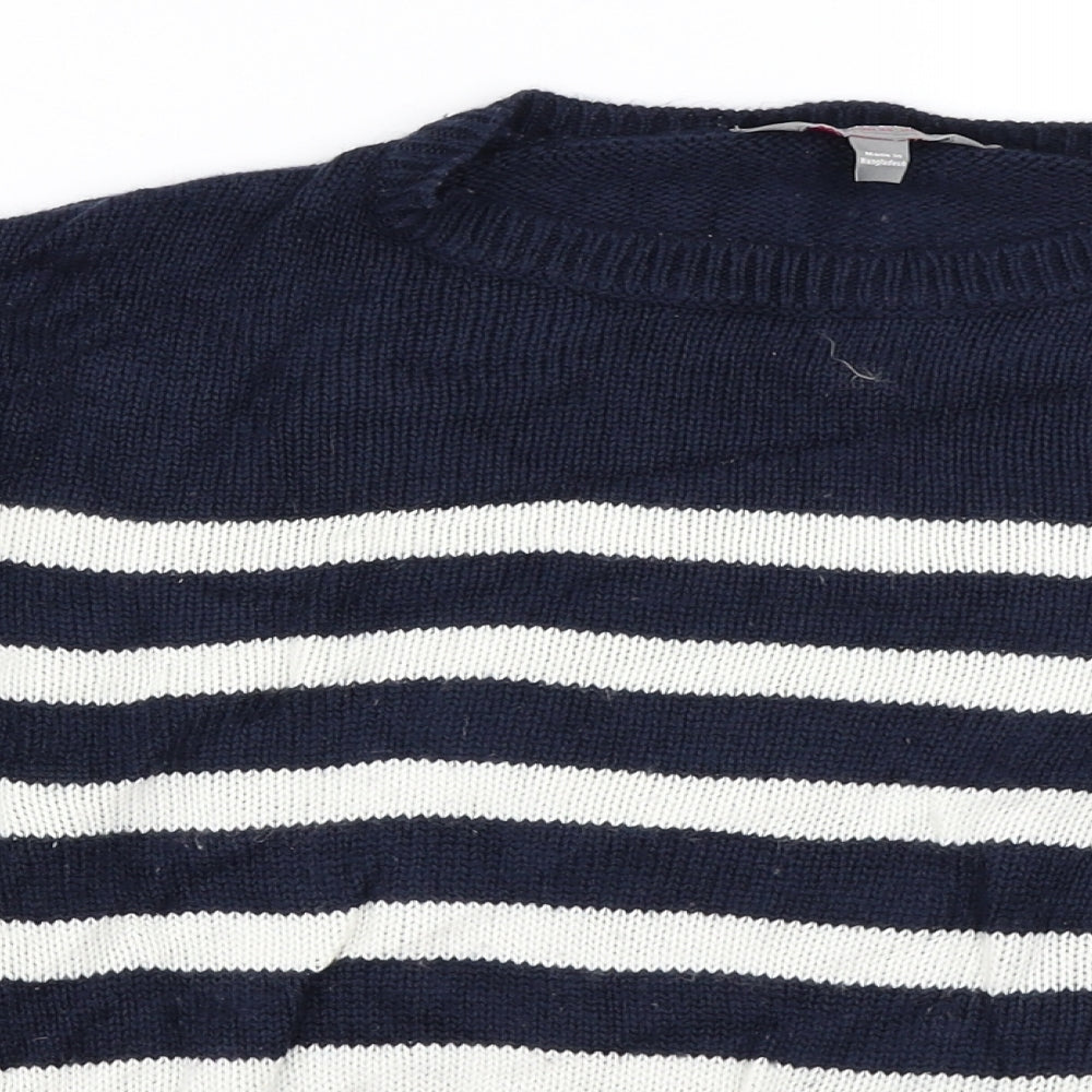 Dorothy Perkins Womens Blue Striped  Pullover Jumper Size 6