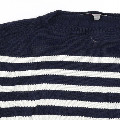 Dorothy Perkins Womens Blue Striped  Pullover Jumper Size 6