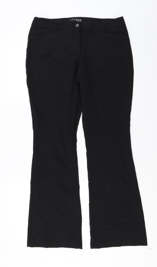 Womens UK Size 10 Atmosphere Regular Fit  Black Trousers