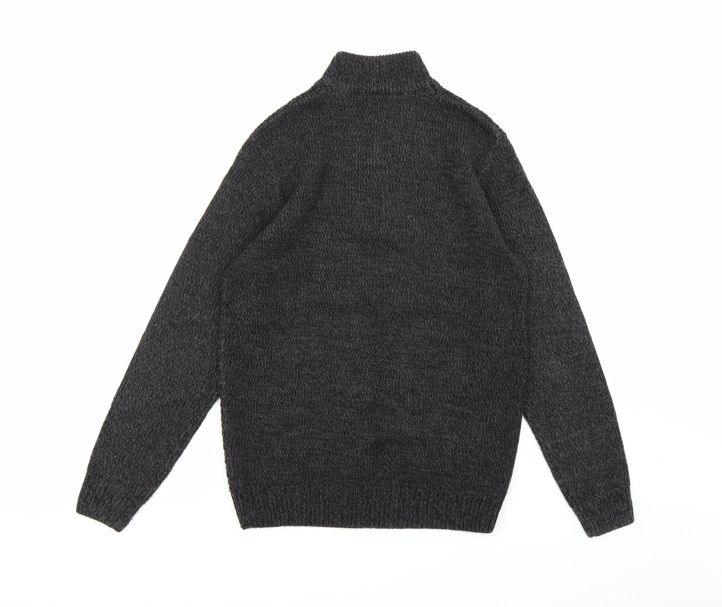 Easy Mens Grey  Knit Pullover Jumper Size S