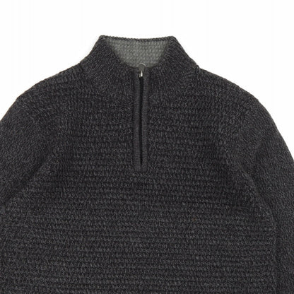 Easy Mens Grey  Knit Pullover Jumper Size S