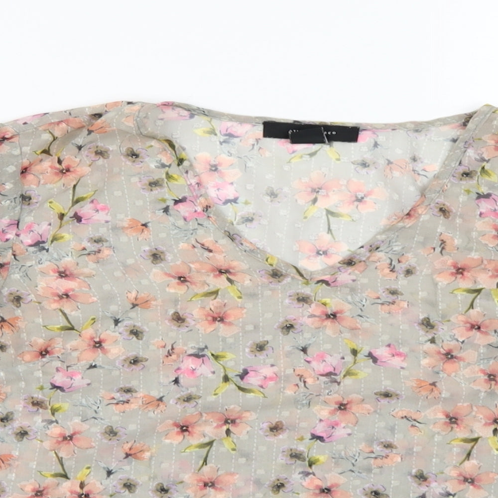Womens UK Size 6 Atmosphere Grey Basic Blouse