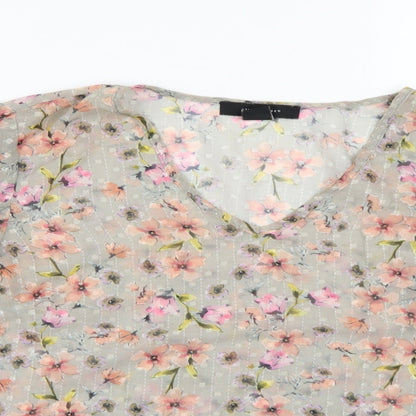 Womens UK Size 6 Atmosphere Grey Basic Blouse