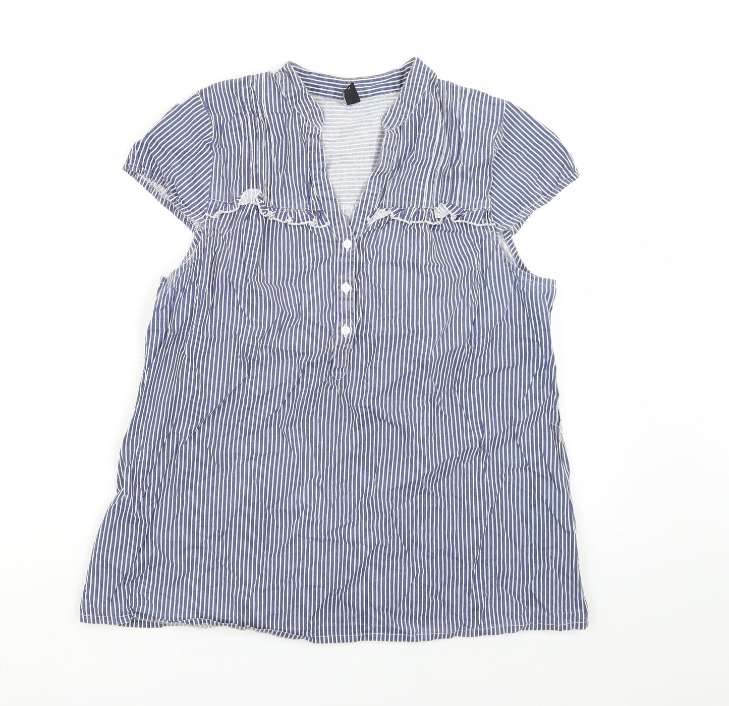 Womens UK Size M VERO MODA Blue Basic Blouse