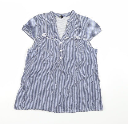 Womens UK Size M VERO MODA Blue Basic Blouse