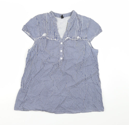 Womens UK Size M VERO MODA Blue Basic Blouse