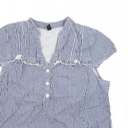 Womens UK Size M VERO MODA Blue Basic Blouse