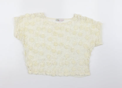 Womens UK Size S Cameo Rose White Basic Blouse
