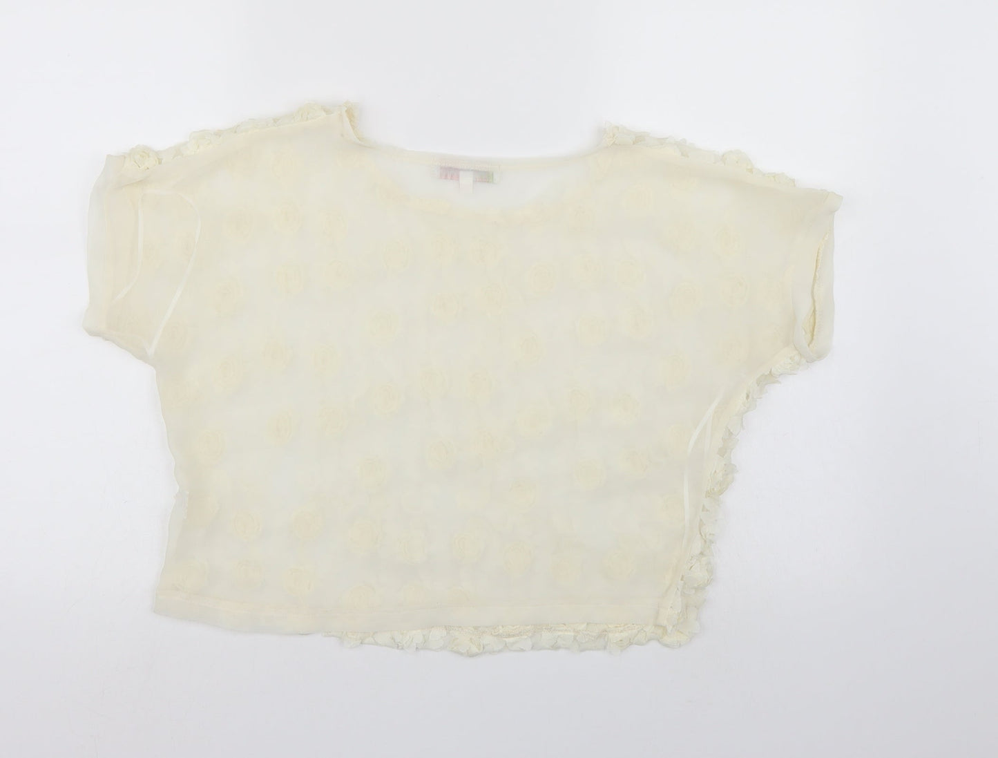 Womens UK Size S Cameo Rose White Basic Blouse
