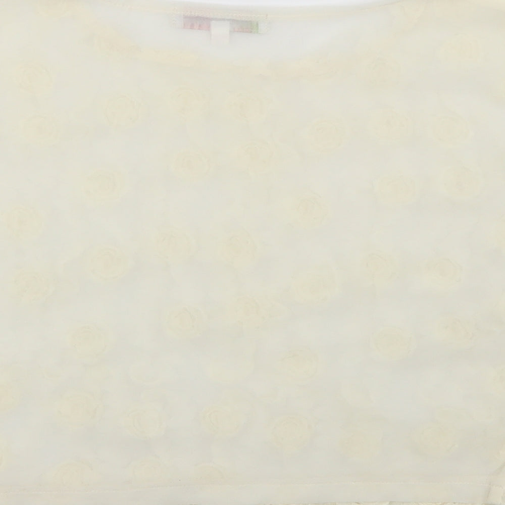 Womens UK Size S Cameo Rose White Basic Blouse