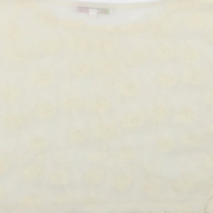 Womens UK Size S Cameo Rose White Basic Blouse