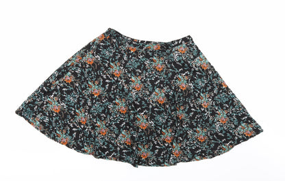 Atmosphere Womens Black Floral  A-Line Skirt Size 14