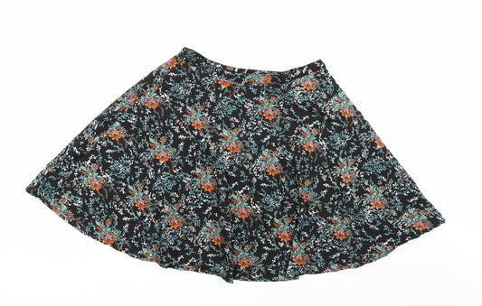 Atmosphere Womens Black Floral  A-Line Skirt Size 14