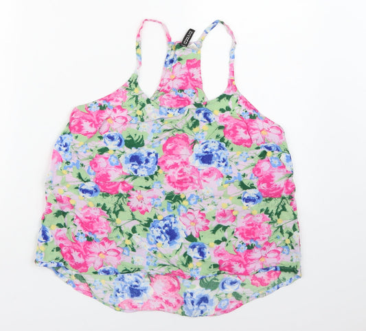 Divided by H&M Womens Multicoloured Floral Chiffon Camisole Tank Size 10