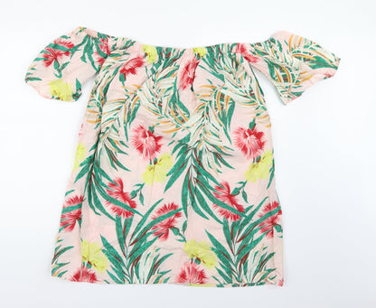 ASOS Womens Pink Floral  A-Line  Size 10