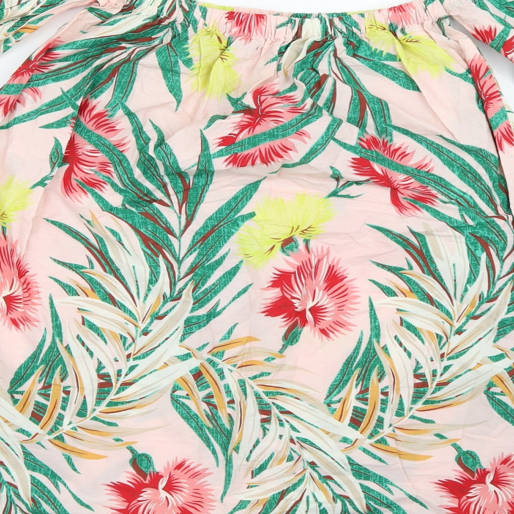 ASOS Womens Pink Floral  A-Line  Size 10